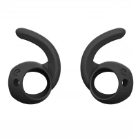 1. KeyBudz EarBuddyz - silikonowe nakładki do AirPods 1/2, EarPods (czarne)